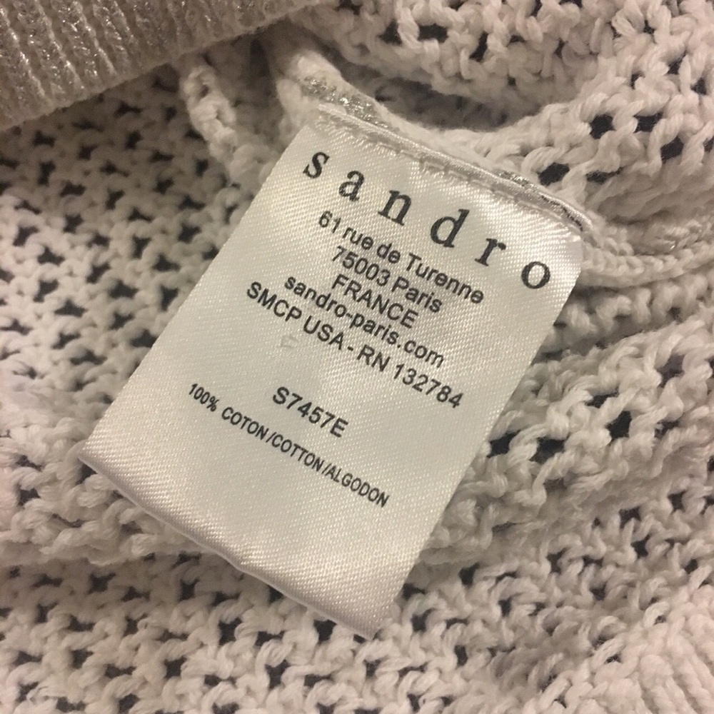 Sandro Metallic Open Knit Sweater - Picture 4 of 4